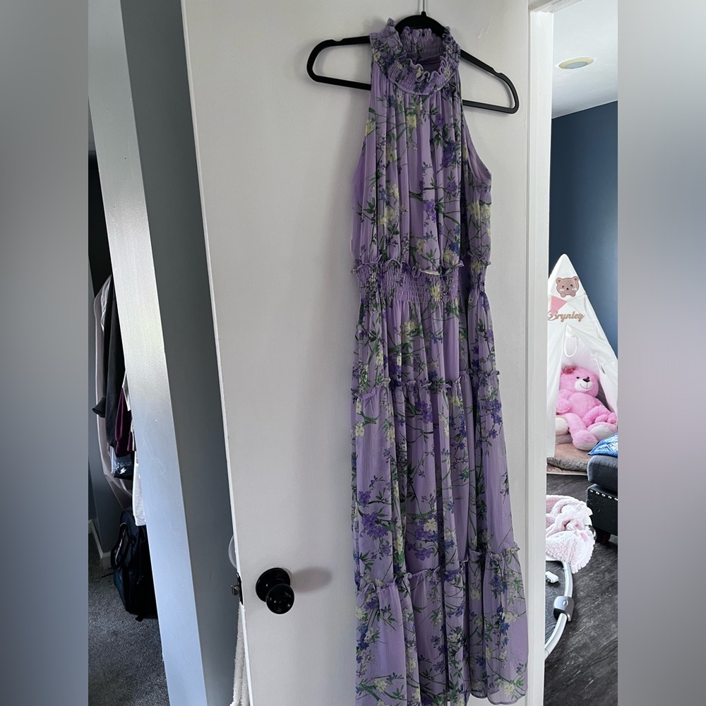 Long formal purple/flower dress